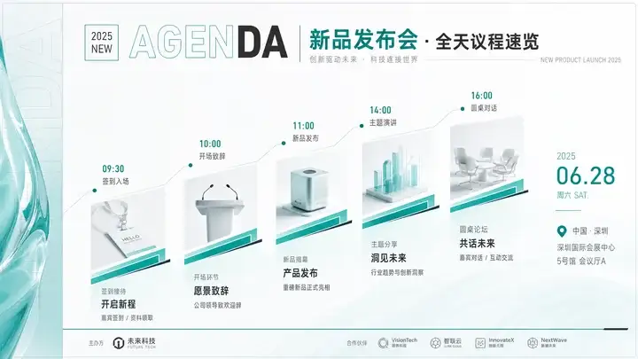 新品发布议程速览海报