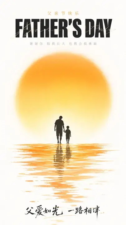 父亲节品牌祝福海报