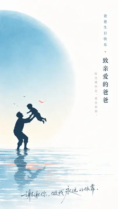 爸爸生日纪念卡