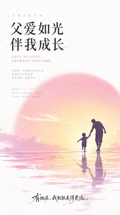 父爱公益活动海报