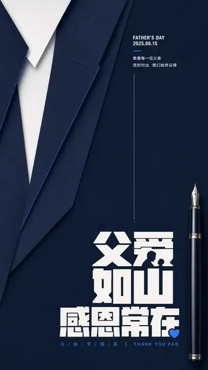父亲节品牌致敬海报