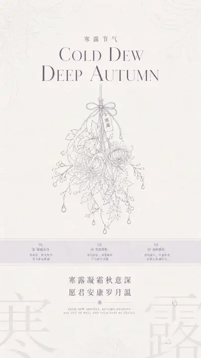 寒露节气深秋凝露海报