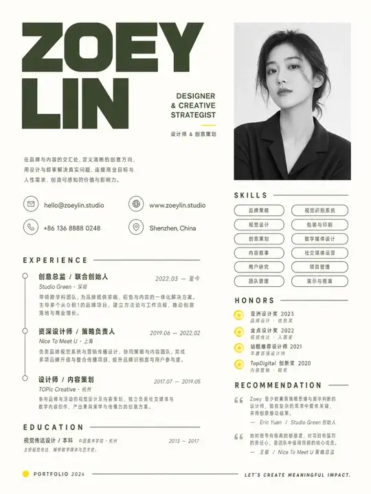 作品集封面