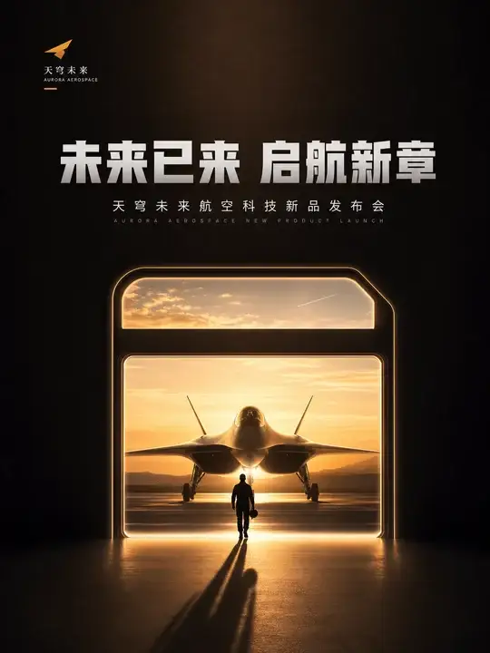 琥珀金航空发布海报