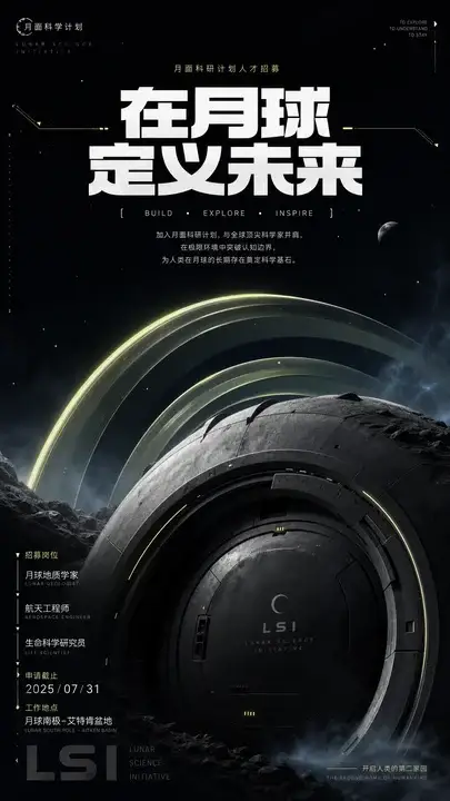 月面科研招募海报