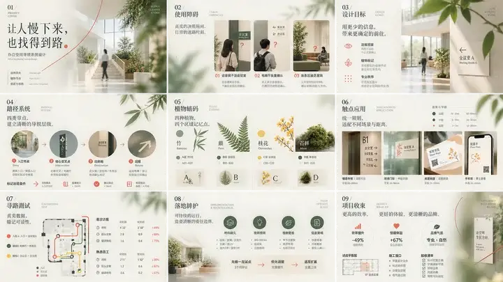 疗愈型办公空间导视系统