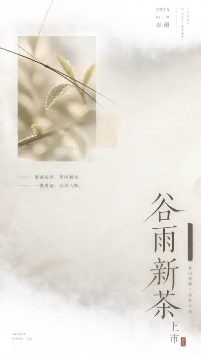 谷雨新茶海报