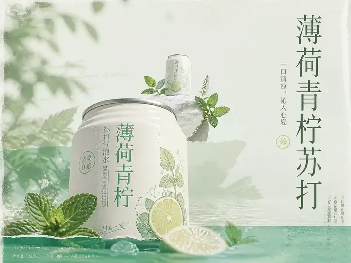 薄荷青柠苏打