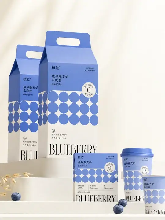 蓝莓燕麦奶包装