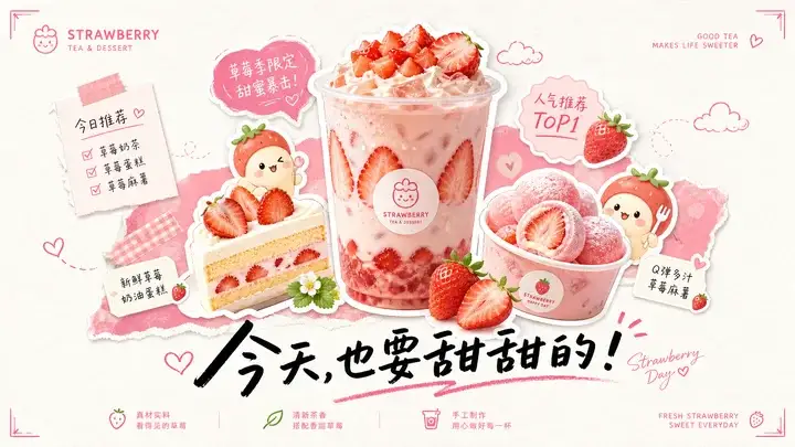草莓奶茶