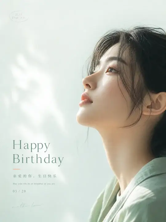 生日清晨留白