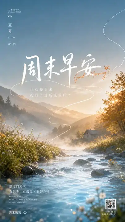 暖橙溪谷祝福