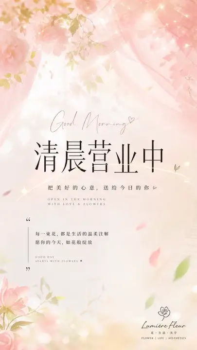 花店开业早安