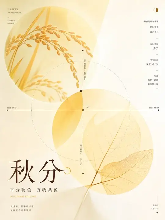 秋分丰收海报