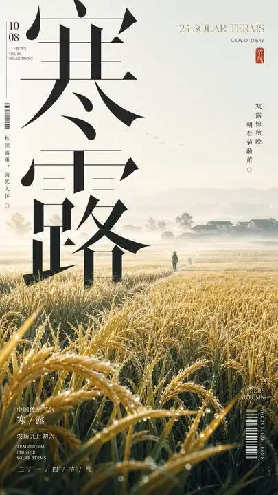 寒露稻田