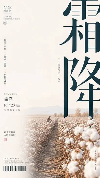 霜降棉田