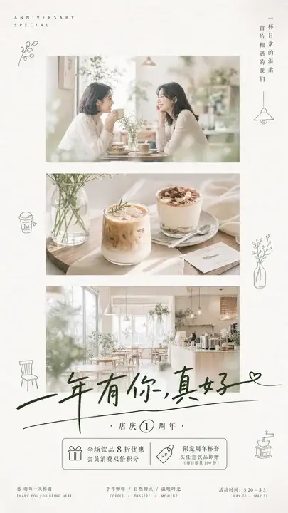 咖啡店周年纪念