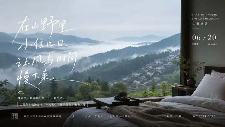 山野民宿品牌海报
