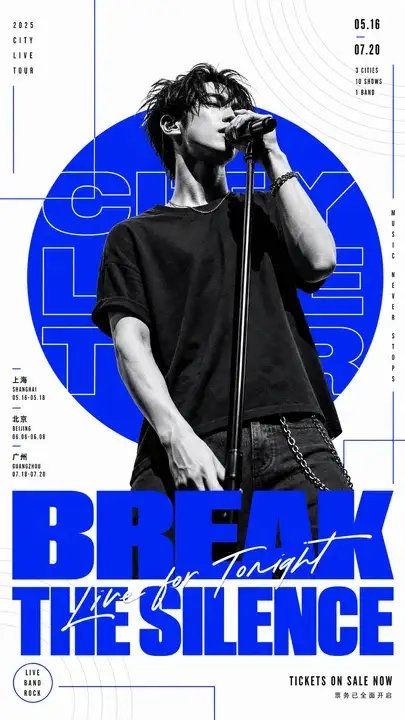 独立乐队巡演海报
