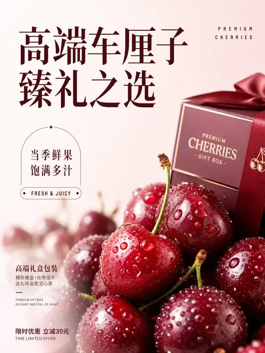 车厘子礼盒海报