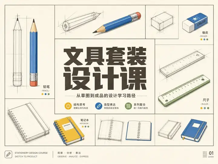 文具套装设计课封面