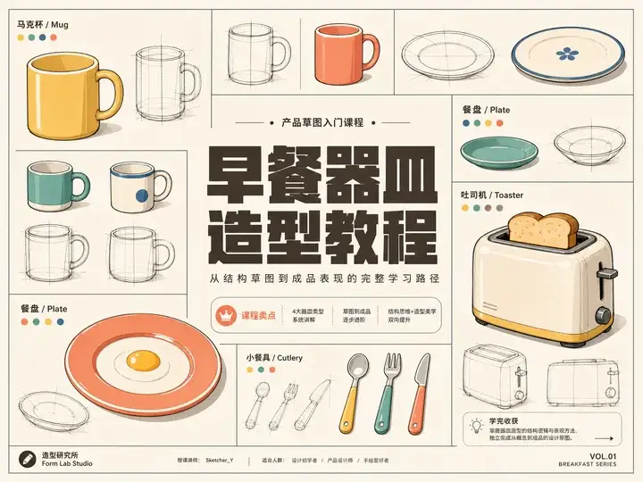 早餐器皿造型教程