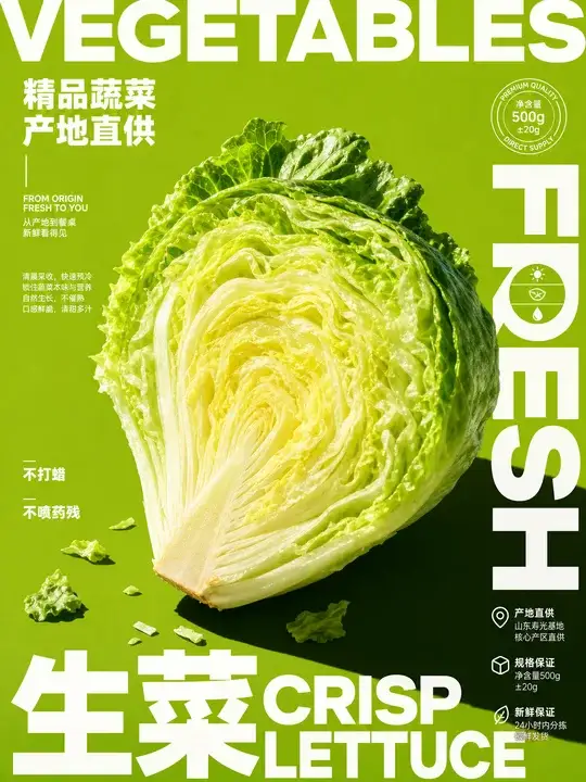 精品蔬菜产地直供海报