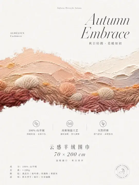 高端羊绒围巾
