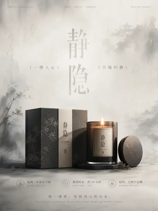 高端香氛蜡烛海报