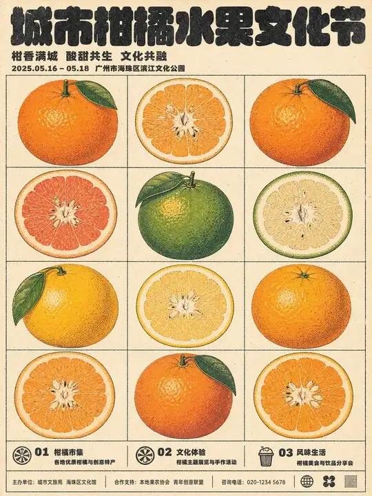 柑橘水果节海报
