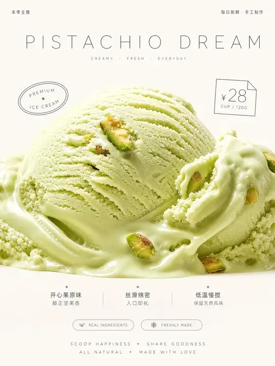 冰淇淋风味菜单封面
