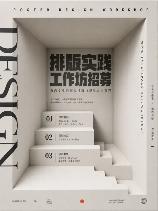 设计工作坊招募海报