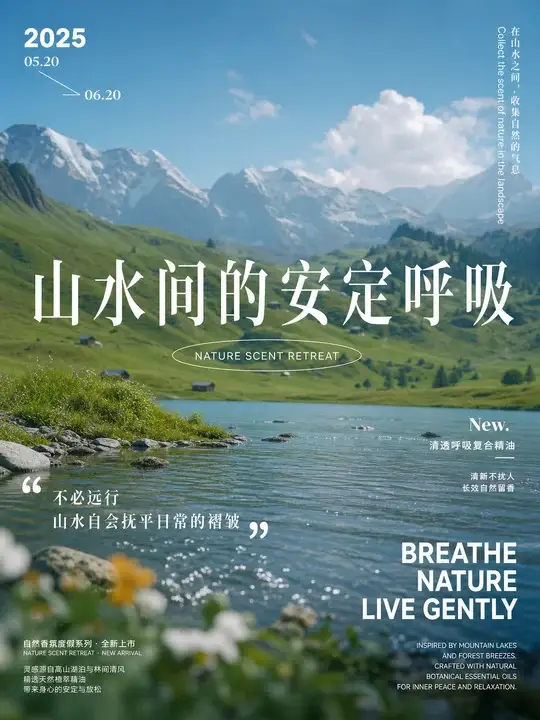 自然香氛度假产品海报