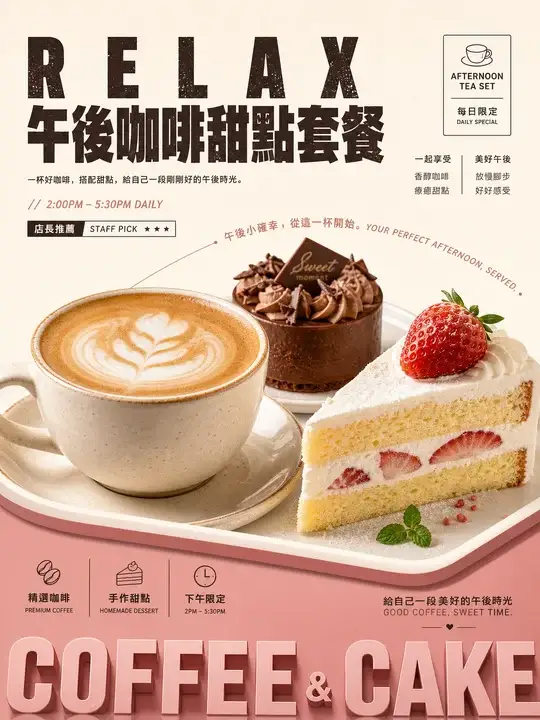 咖啡下午茶套餐促销