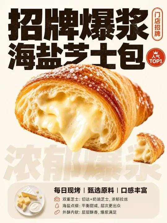 烘焙门店主推海报