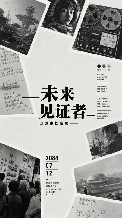 档案馆口述史展览海报