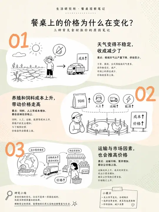 餐桌价格研究海报