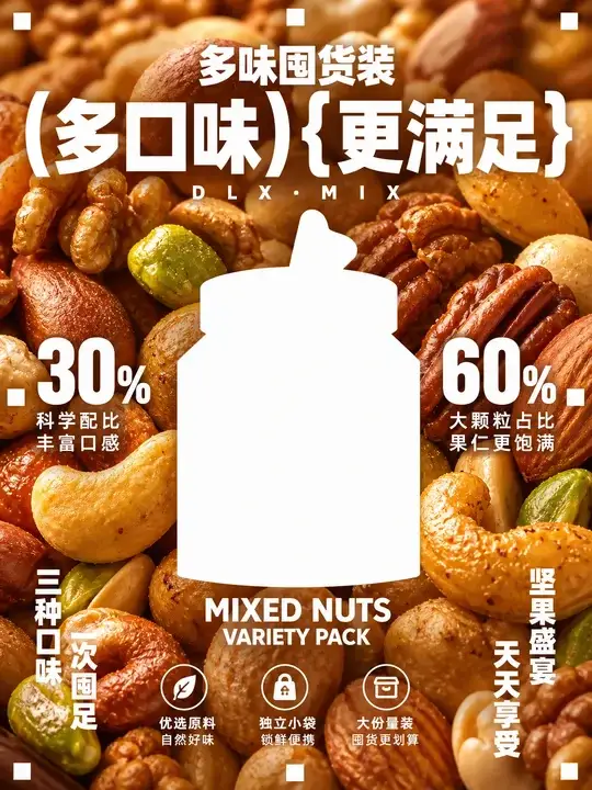 坚果混合装电商主图