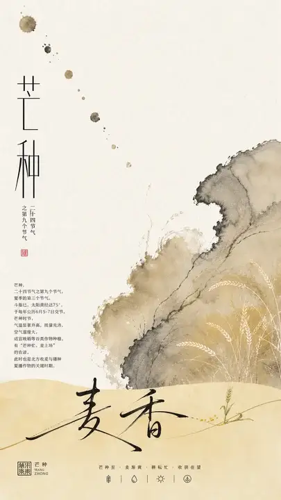芒种麦香农事海报