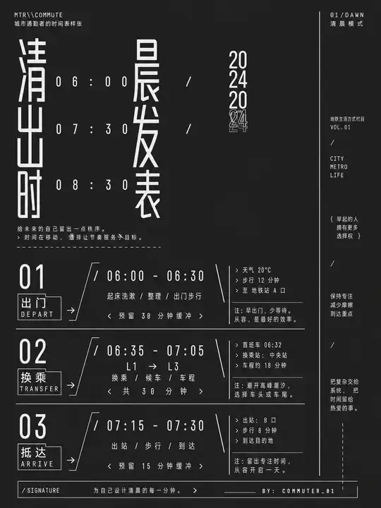 城市通勤时间表
