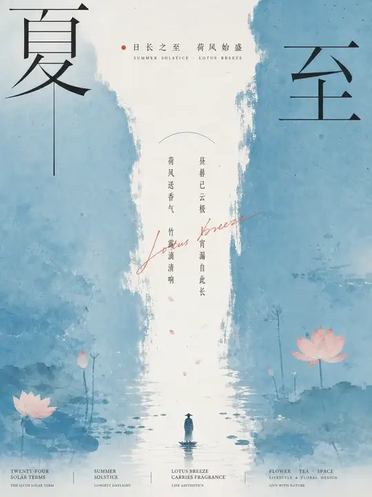夏至荷风海报