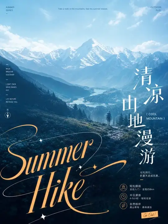 清凉山地漫游活动海报