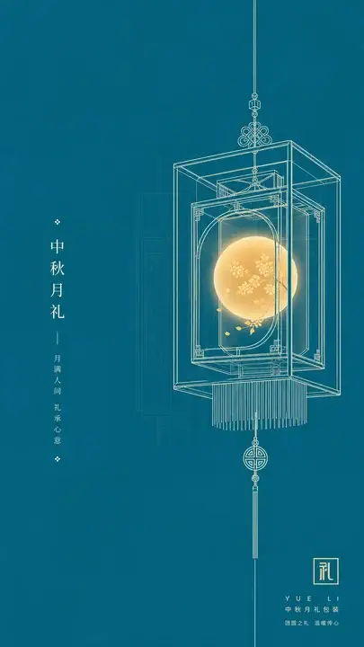 中秋月礼包装海报