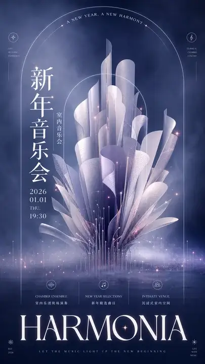 新年音乐会视觉海报