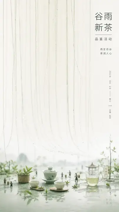 谷雨茶席活动海报