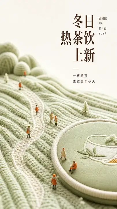 冬日茶饮上新海报