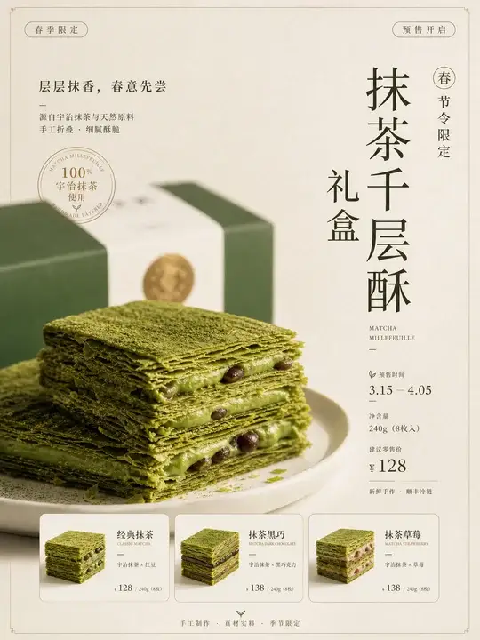 抹茶千层酥礼盒