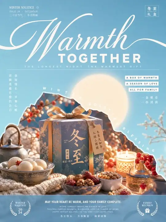 冬至礼盒节日海报