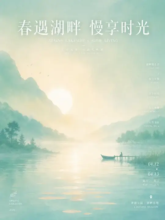 春日湖畔活动海报