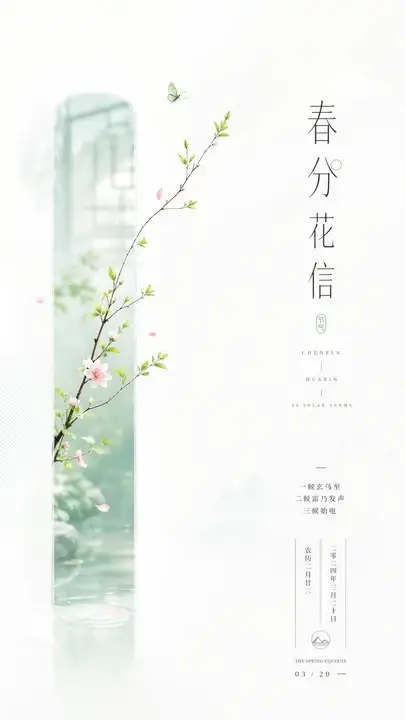 春分花信节气海报